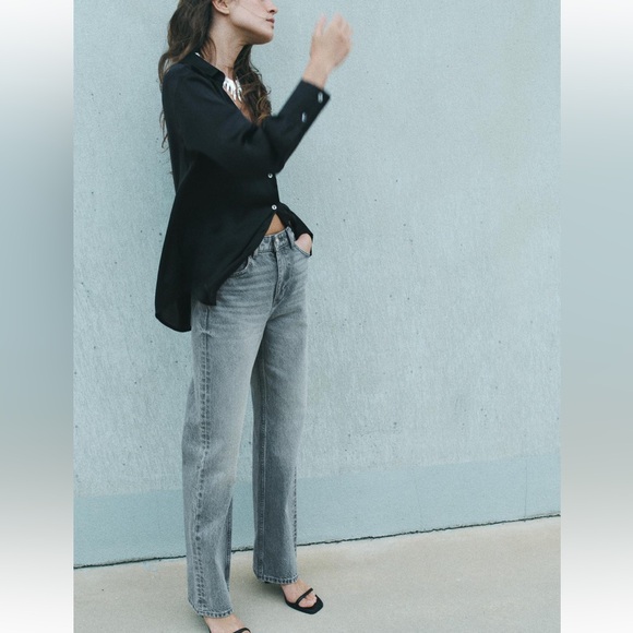 Grey High rise Zara jeans new with tags - Picture 4 of 5